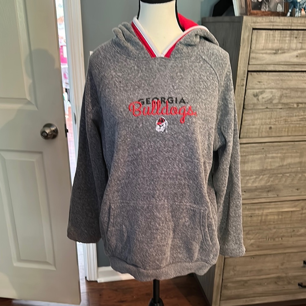 Champion Gray and Red Women's Hoodie